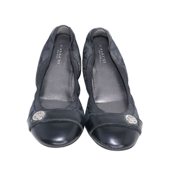 Coach Black Chelsea Cap Toe Ballet Flats, Size 6.5 - Picture 1 of 10